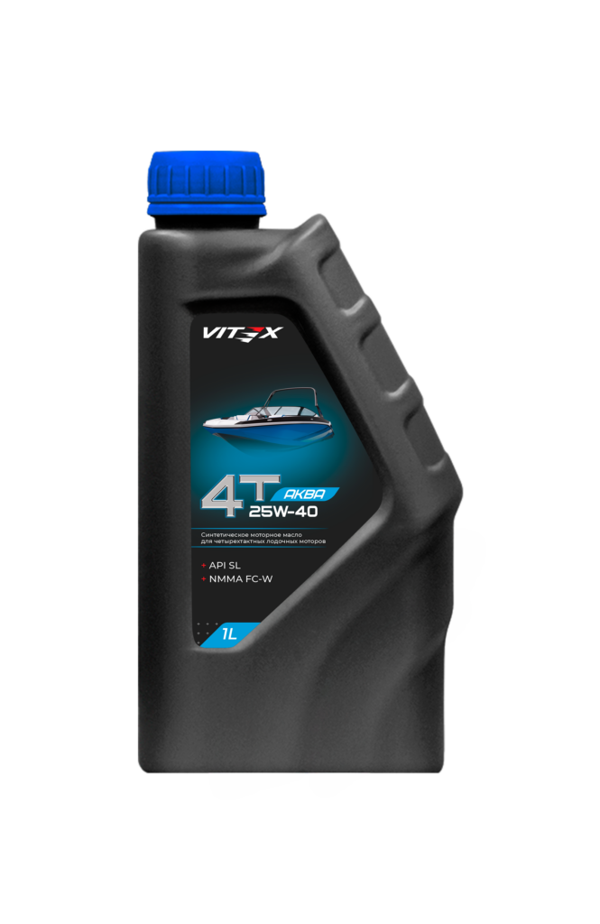 Масло синтетическое Vitex Аква 4T 25W-40 SL NMMA FC-W 1 л поставки в УрФО со складов в регионе