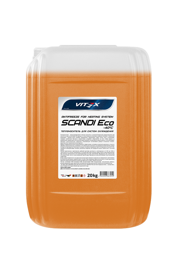 Антифриз для системы отопления Vitex Scandi ECO -30°С (оранжевый) 20 кг