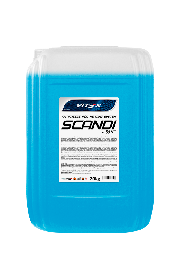 Антифриз для системы отопления Vitex Scandi -65°С (синий) 20 кг
