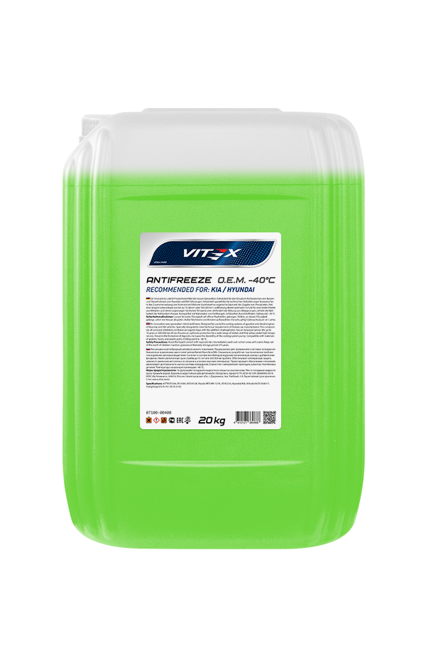Жидкость охлаждающая низкозамерзающая Antifreeze Vitex O.E.M. for Hyundai Kia -40 20 кг