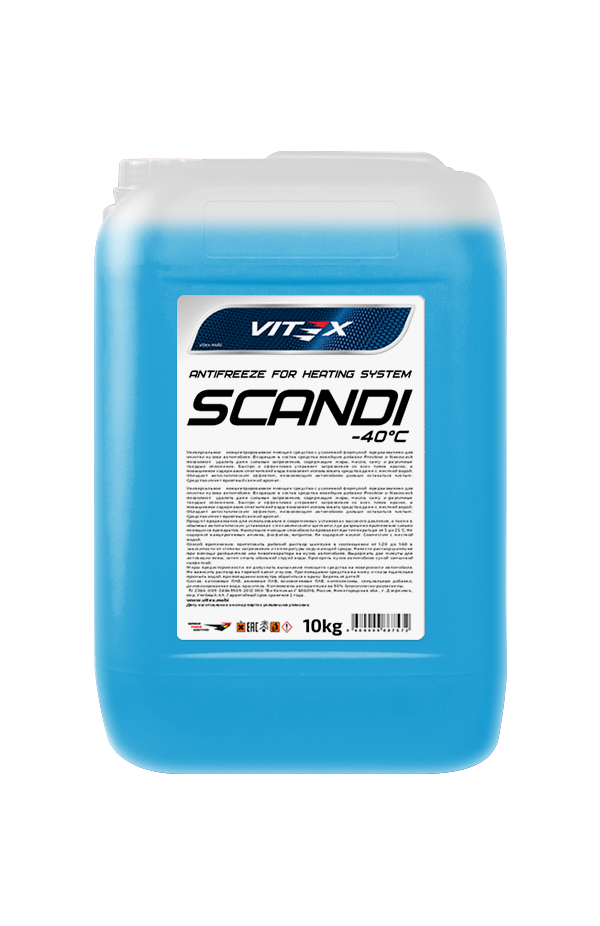 Антифриз для системы отопления Vitex Scandi -40°С (синий) 10 кг