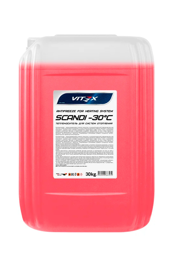 Антифриз для системы отопления Vitex Scandi -30°С (красный) 30 кг