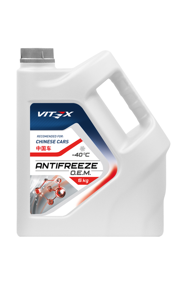 Жидкость охлаждающая низкозамерзающая Antifreeze Vitex O.E.M. for Chinese cars -40 5 кг