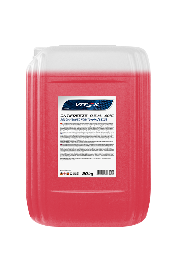 Жидкость охлаждающая низкозамерзающая Antifreeze Vitex O.E.M. for Toyota Lexus -40 20 кг