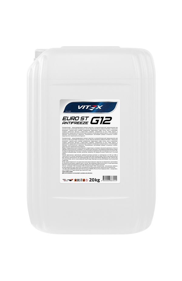 Жидкость охлаждающая низкозамерзающая Antifreeze Vitex G12 EURO ST standart 20 кг