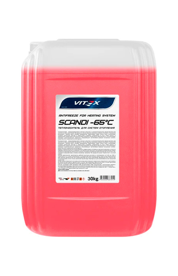 Антифриз для системы отопления Vitex Scandi -65°С (красный) 30 кг