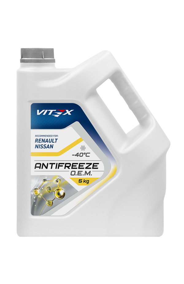 Жидкость охлаждающая низкозамерзающая Antifreeze Vitex O.E.M. for Renault Nissan -40 5 кг